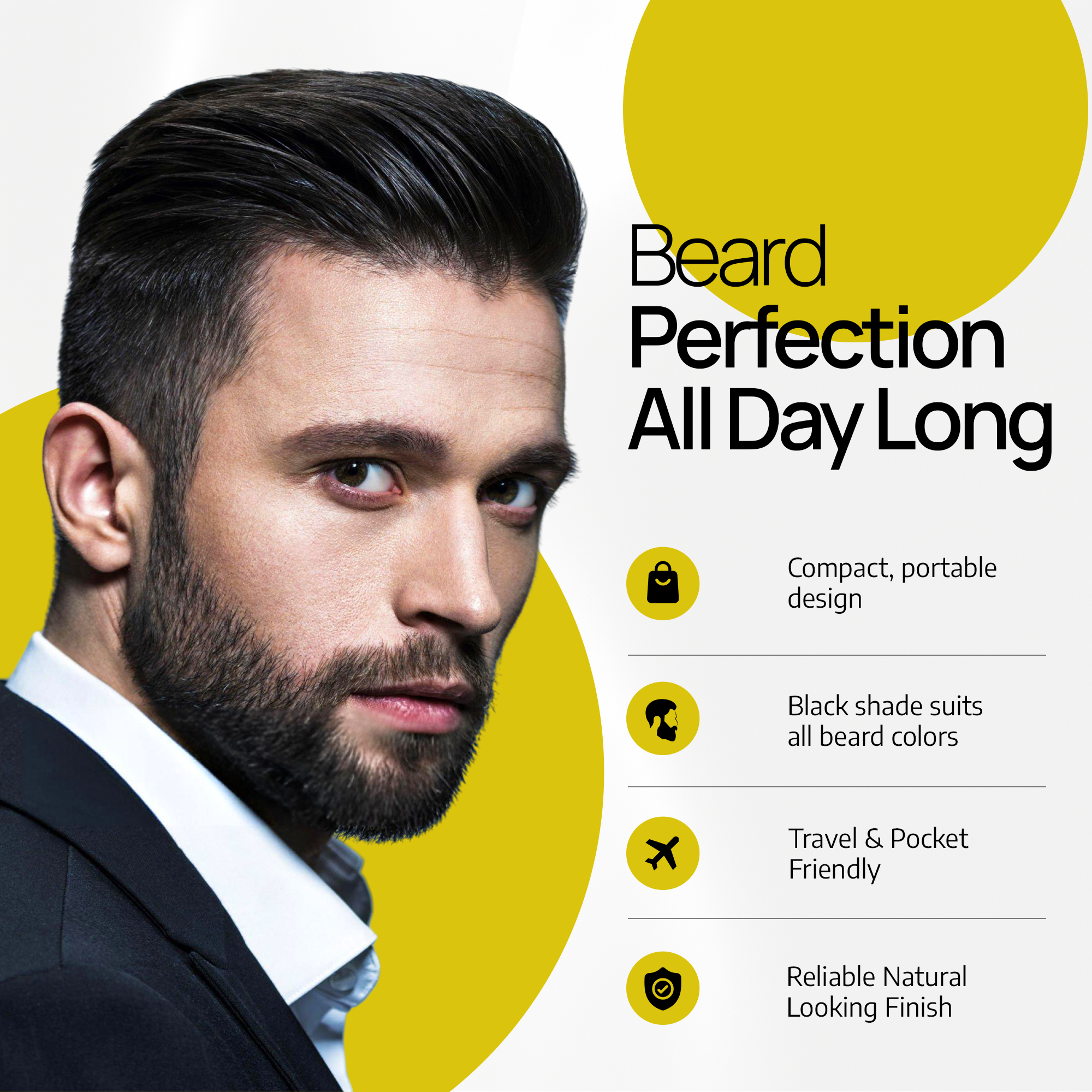 Beard Filler Pen and Beard Shaper for Men Beard Lineup Tool for Grooming Beard Guide Shape kit Black Waterproof Pen with Brush Barber Styling Pencil Beard Grooming Kit Barber Accessories